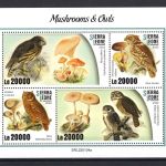 Sierra Leone MiNr. 13221-13224 Kleinbogen und 2 Blöcke postfrisch Pilze