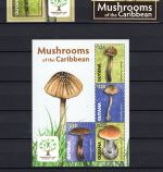 Guyana MiNr. 8222-8231 Kleinbogen und Block 842-843 postfrisch Pilze