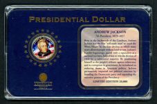 USA 2008 Presidential Dollar "Andrew Jackson" in Hartbox, Zertifikat