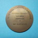 Belgien Congres-Anvers 4.7.1954 Hommage a R. Kevers vz