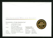 BRD 2010 Tombak Medaille "Römische Verträge" im Numisbrief PP