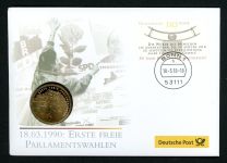 BRD 2010 Tombak Medaille "Erste freie Parlamentswahl" im Numisbrief PP