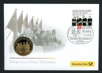 BRD 2010 Tombak Medaille "Zwei-Plus-Vier-Vertag" im Numisbrief PP