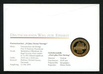 BRD 2010 Tombak Medaille "Zwei-Plus-Vier-Vertag" im Numisbrief PP