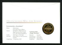BRD 2009 Tombak Medaille "Prager Botschaft" im Numisbrief PP