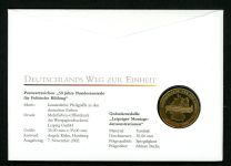 BRD 2009 Tombak Medaille "Montagsdemonstrationen" im Numisbrief PP