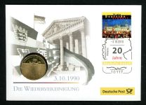 BRD 2010 Tombak Medaille "Die Wiedervereinigung" im Numisbrief PP