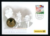 BRD 2010 Tombak Medaille "Mit Gorbatschow im Kaukasus" im Numisbrief PP