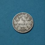 Deutsches Reich 1909 F 1/2 Mark Silber