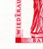 Franz. Zone Baden MiNr. Block 1 B V postfrisch mit PLF: Balken über 2. E