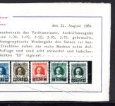 Vatikan MiNr. 39-44 gestempelt Attest Dr. Diena