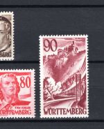 Franz. Zone Württemberg MiNr. 1-52 mit Block 1, postfrisch