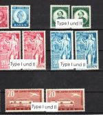 Franz. Zone Typen-Set der 3 Gebiete MiNr. 47-55, 30-50, 38-50 postfrisch