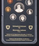 Schweiz Kursmünzensatz 1987 in Hartbox ST