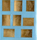 China VR MiNr. 648-656 als Goldmarken postfrisch im Folder