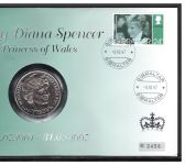 Gibraltar 1997 Numisbrief mit 1 Crown "Lady Di" von 1991 ST