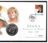 Gibraltar 1998 Numisbrief mit 1 Crown "Lady Di" von 1991 ST