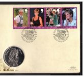 Isle of Man 1998 Numisbrief mit Niue 1 Dollar "Lady Diana". CuNi PP