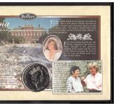 Isle of Man 1998 Numisbrief mit Niue 1 Dollar "Lady Diana". CuNi PP