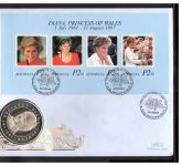 Botswana 1998 Numisbrief mit Medaille "Lady Diana". CuNi PP