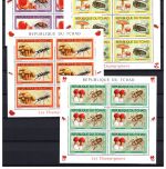 Tschad KB + EB MiNr. 2543-2546 + Block 427-430 postfrisch Pilze + Insekten
