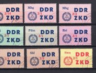 DDR Dienstmarke C ZKD MiNr. 31-45 84 Werte, ungültig gestempelt