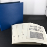 Lindner T- Blankoblätter 3 Streifen o.E. 100 Bl. & 1 Ringbinder neuwertig