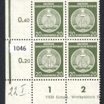 DDR 4er Block Dienst MiNr. 22 xI XI postfrisch geprüft Weigelt