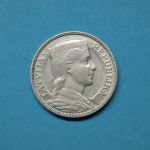 Lettland 1931 5 Lati Trachtenmädchen Silber vz
