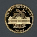 Medaille "70 Jahre Bundesrepublik" vergoldet PP