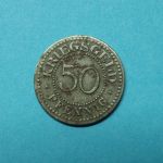 Kreis Solingen 1917 Kriegsgeld 50 Pfennig