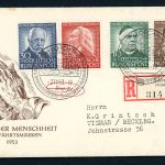 Bund MiNr. 173-76 Ersttagsbriefe/ FDC auf R-Brief gelaufen