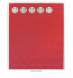 Lindner Münzbox Standard Hellrot für Münzen mit 27,5 mm Ø 2107 Neu