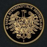 Bund 2009 60 Jahre BRD Cu vergoldet PP