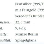 Medaillensatz 25 J. Deutsche Einheit 12 Medaillen Silber/ Kupfer vergoldet