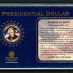 USA 2008 Presidential Dollar "Andrew Jackson" in Hartbox, Zertifikat