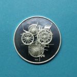 1986 Medaille Daimler-Benz 100 Jahre Automobil, Feinsilber PP