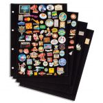 Leuchtturm Tafeln für Pin-Album mit schwarzem Samtbezug (4er Pack) 339966 Neu