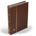 Leuchtturm Einsteckbuch Braun LEDER, DIN A4, 64 schwarze Seiten 356723 Neu
