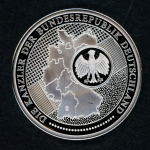 Deutschland Medaille Willy Brandt, versilbert, teilvergoldet PP