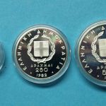 Griechenland 1982 Münzenset Leichtathletik WM Athen, Etui 900er Silber PP