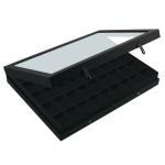 Safe Premium-Vitrine "Black Edition" mit 45 Fächern à 36 x 49 mm Nr. 5677 Neu
