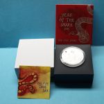 Fidschi 2013 20 Dollars "Red Fire Snake" 2 oz Silber mit Rubin