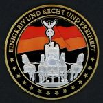 Gigantenprägung Einigkeit-Recht-Freiheit 70 mm vergoldet/ versilbert PP