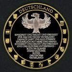 Gigantenprägung Einigkeit-Recht-Freiheit 70 mm vergoldet/ versilbert PP