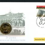 BRD 2009 Tombak Medaille "20 Jahre friedliche Revolution" Numisbrief PP