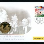 BRD 2010 Tombak Medaille "Mit Gorbatschow im Kaukasus" im Numisbrief PP