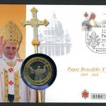 Vatikan 2010 Numisbrief mit Medaille 5 Jahre Ponifikat Benedikt XVI. ST