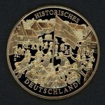 Medaille -Einweihung des Völkerschlachtendenkmals- 2008 vergoldet PP