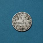 Deutsches Reich 1909 F 1/2 Mark Silber